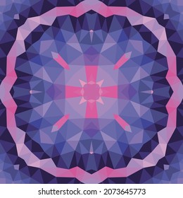 Abstract geometric background. Seamless pattern design. Mosaic decorative structure. Vector illustration. Magic mandala.