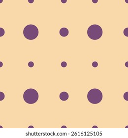Abstract, geometric background, seamless pattern. Delicate violet polka dots on a light background. Seamless vector pattern for any surfaces and the web.