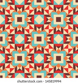 Abstract geometric background - seamless vector pattern. Ethnic boho style. 