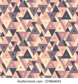 Abstract geometric background - seamless vector pattern for presentation, booklet, website and other design project. Triangles shapes backdrop. Pastel colors. 