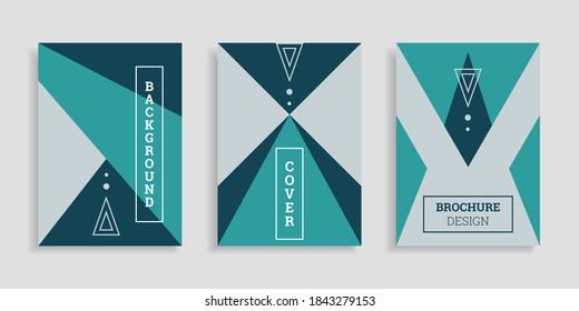 Abstrakter Hintergrund. Reihe von vertikalen A4-Broschüren. Flacher Stil. Vektorgrafik. Sammlung von Geschäftsvorlagen. Design-Poster, Cover, Tapete, Notebook, Katalog.