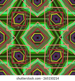 Abstract geometric background in shades of green.Seamless.