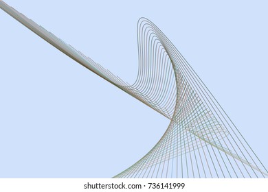 Abstract geometric background with shape of line & curve pattern. Vector illustration graphic.