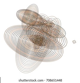 Abstract geometric background with shape of oval & mixed pattern. Vector illustration graphic.