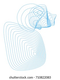 Abstract geometric background with shape of path lines pattern. Vector illustration graphic.