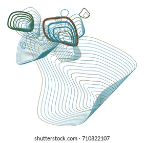Abstract geometric background with shape of path lines pattern. Vector illustration graphic.