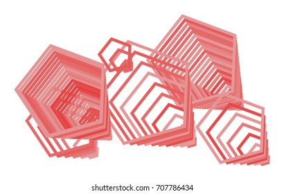 Abstract geometric background with shape of pentagon pattern. Vector illustration graphic.