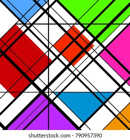 Abstract geometric background, geometric shapes, bright vector illustration, eps 10