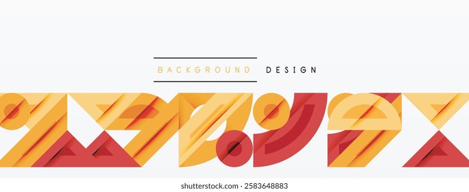 Abstract geometric background with shapes, featuring circular and rounded elements. Bold contrast, smooth gradients, dynamic composition, futuristic style