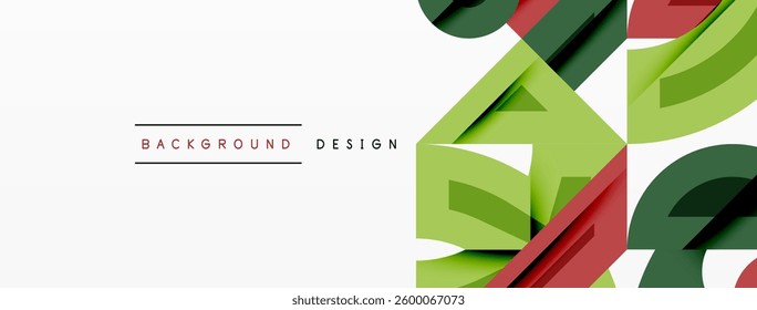 Abstract geometric background with shapes, featuring circular and rounded elements. Bold contrast, smooth gradients, dynamic composition, futuristic style