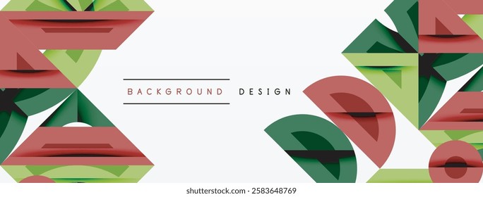 Abstract geometric background shapes forming a modern, symmetrical pattern. Bold contrast, smooth gradients, dynamic composition, futuristic style