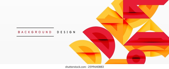 Abstract geometric background shapes forming a modern, symmetrical pattern. Bold contrast, smooth gradients, dynamic composition, futuristic style