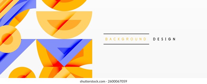 Abstract geometric background shapes forming a modern, symmetrical pattern. Bold contrast, smooth gradients, dynamic composition, futuristic style
