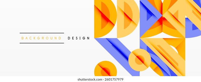 Abstract geometric background shapes forming a modern, symmetrical pattern. Bold contrast, smooth gradients, dynamic composition, futuristic style