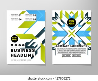 Abstract Geometric Background. Geometric Shapes and Frames for Presentation, Annual Reports, Flyers, Brochures, Leaflets, Posters, Business Cards and Document Cover Pages Design. A4 Title Template.