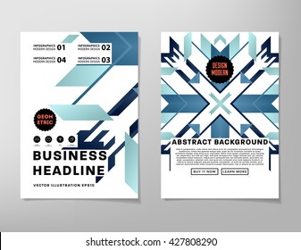 Abstract Geometric Background. Geometric Shapes and Frames for Presentation, Annual Reports, Flyers, Brochures, Leaflets, Posters, Business Cards and Document Cover Pages Design. A4 Title Template.
