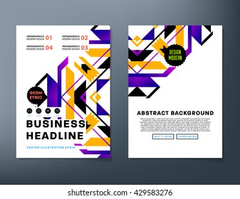 Abstract Geometric Background. Geometric Shapes and Frames for Presentation, Annual Reports, Flyers, Brochures, Leaflets, Posters, Business Cards and Document Cover Pages Design. A4 Title Template.