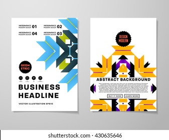 Abstract Geometric Background. Geometric Shapes and Frames for Presentation, Annual Reports, Flyers, Brochures, Leaflets, Posters, Business Cards and Document Cover Pages Design. A4 Title Template