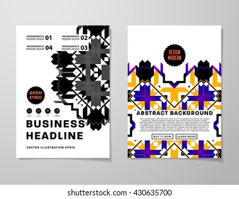 Abstract Geometric Background. Geometric Shapes and Frames for Presentation, Annual Reports, Flyers, Brochures, Leaflets, Posters, Business Cards and Document Cover Pages Design. A4 Title Template