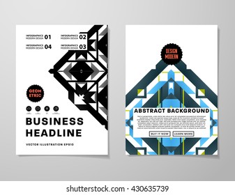 Abstract Geometric Background. Geometric Shapes and Frames for Presentation, Annual Reports, Flyers, Brochures, Leaflets, Posters, Business Cards and Document Cover Pages Design. A4 Title Template