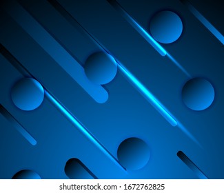 Fondo geométrico abstracto. Formas con degradado y brillo. Ilustración vectorial.