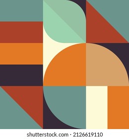 Abstract geometric background from shapes. Modern geometric futuristic pattern in scandinavian style. Print textile and poster. Vector illustration