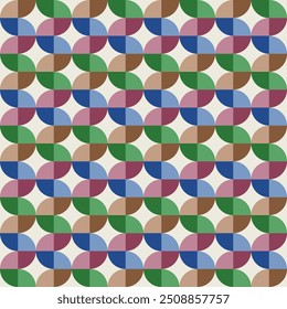 Fundo geométrico abstrato com formas. Padrão de vetor contínuo. Colorido