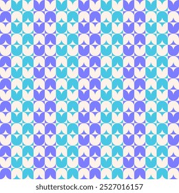 Fondo geométrico Abstractas con Formas. Patrón de Vector sin costuras. Color azul y beige	
