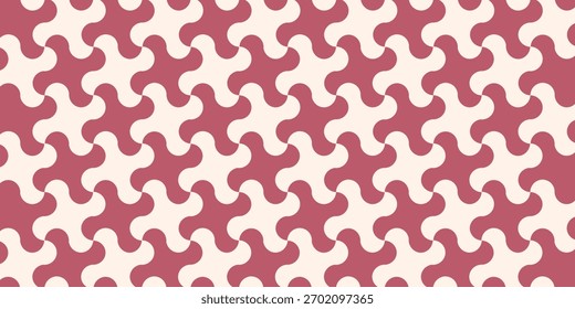 Fondo geométrico Abstractas con Formas. Patrón de Vector sin costuras. Color rojo y beige