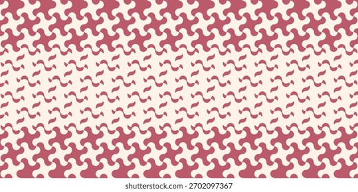 Fondo geométrico Abstractas con Formas. Patrón de Vector sin costuras. Color rojo y beige