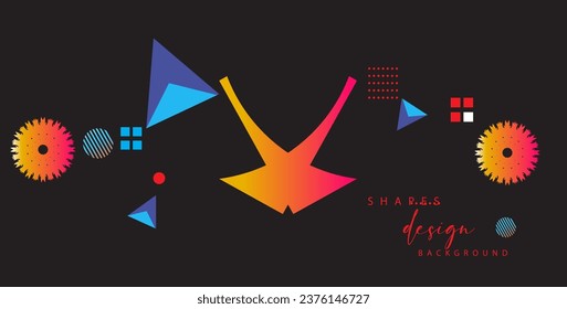 Abstract geometric background with shapes and space for text. Vector illustration.