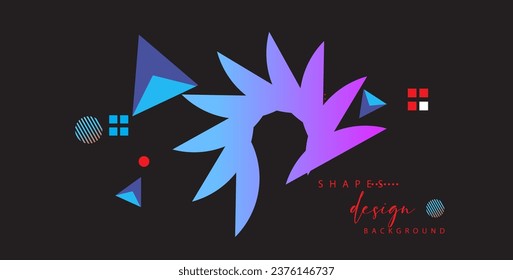 Abstract geometric background with shapes and space for text. Vector illustration.