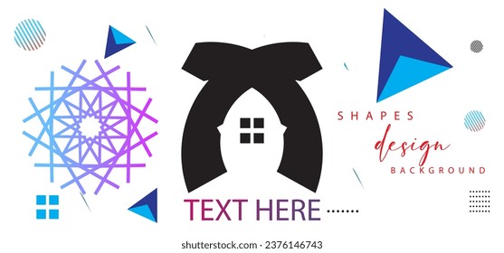 Abstract geometric background with shapes and space for text. Vector illustration.