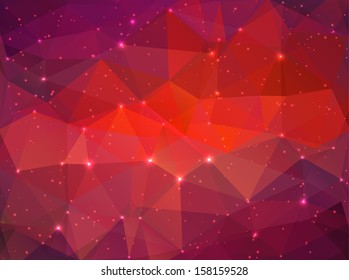 Abstract Geometric Background with shines and sparkles. EPS 10