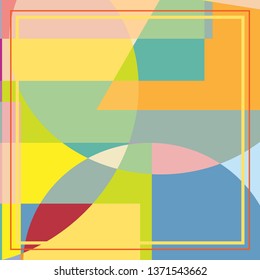 Abstract geometric background for silk scarf shawl design. Ethnic motif for textile fabric print. Trendy ornament with shapes and lines elements. Contemporary modern artistic pattern for fashion cloth