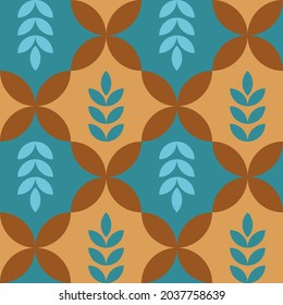 Resumen del fondo geométrico con formas simples hojas. Ornamento de follaje. Decoración decorativa moderna, sin fisuras para papel pintado, decoración casera, textiles, tela, mobiliario.