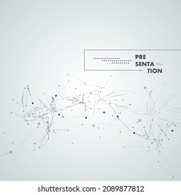 Abstract geometric background. Simple outline style. Geometric texture background. Business network concept. Vector connection lines