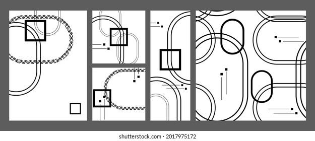 abstract geometric background from simple shapes. Poster design for sale, clearance, name brand. Set of patterns of geometric type. EPS10.