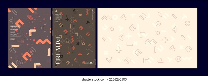 Abstract geometric background. Simple shapes with trendy pattern. Vector illustration. Trendy backgrounds for poster, landing page, banner and packaging.