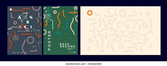 Abstract geometric background. Simple shapes with trendy pattern. Vector illustration. Trendy backgrounds for poster, landing page, banner and packaging.