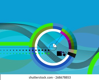 abstract geometric background , simple shapes . place for text.blue rear