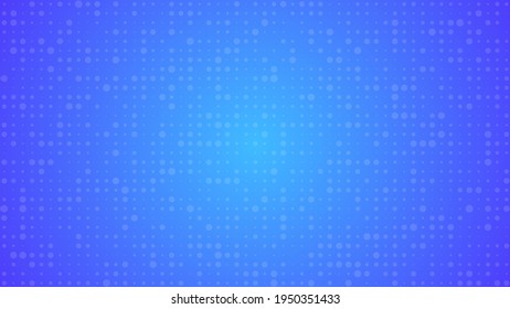 Abstract geometric background of sircles. Blue pixel background with empty space. Vector illustration.