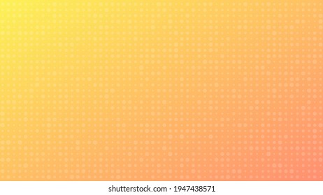 Abstract geometric background of sircles. Orange pixel background with empty space. Vector illustration.