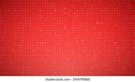 Abstract geometric background of sircles. Red pixel background with empty space. Vector illustration.