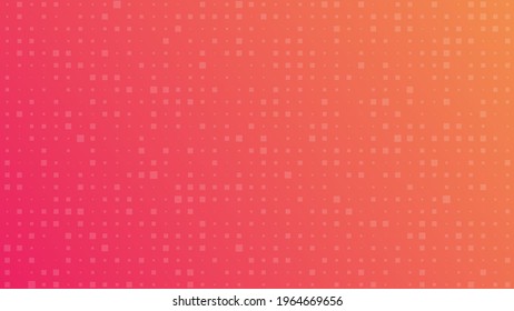 Abstract geometric background of sircles. Red pixel background with empty space. Vector illustration.