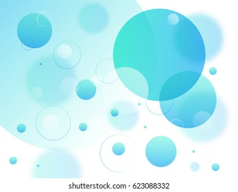 Abstract geometric background with sky blue circles.