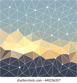 Abstract geometric background. Sky colored angular low poly background for use in design. Triangle polygonal abstract cover. 