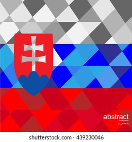 Abstract geometric background in slovakia flag