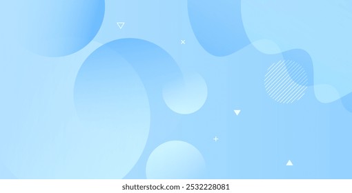 Fundo geométrico abstrato com luz suave gradiente azul e efeitos de bokeh. Ideal para projetos gráficos de negócios, projetos de tecnologia de alta tecnologia, modelos da Web e papéis de parede de desktop.