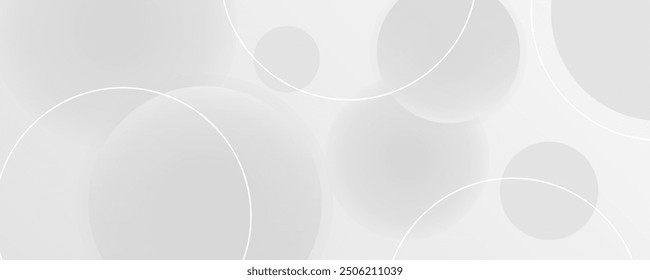 Fondo geométrico Abstractas con gradiente blanco y gris suave para fondo de negocios gráfico de alta tecnología. Diseño de ilustración de Plantilla, fondo de Web, Fondo de pantalla, escritorio, burbujas.